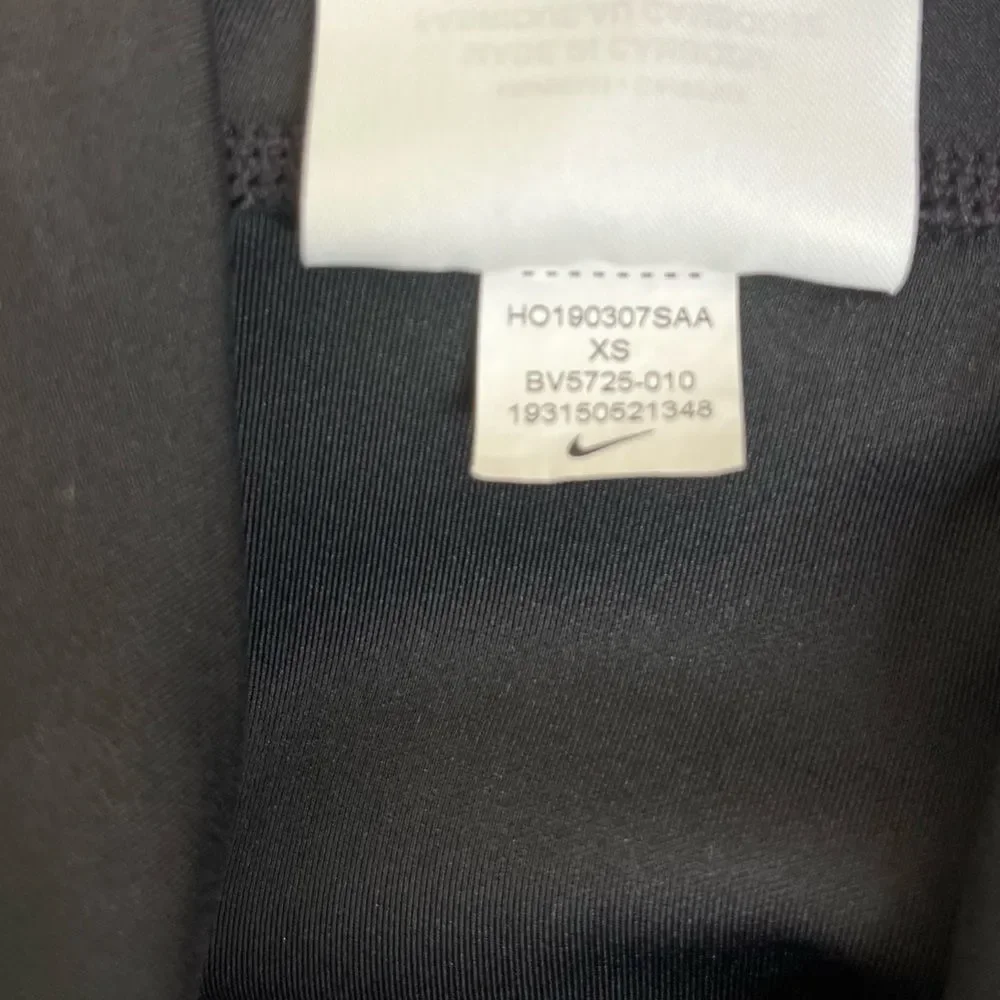 Nike Dri Fit Just Do It Spell Out Black Gray Colorblock Leggings Women Size XS